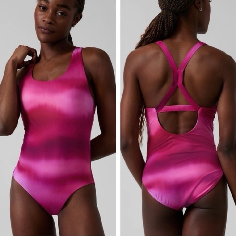 ATHLETA Malibu Tie Dye Racerback One Piece Swimsuit Sz XL